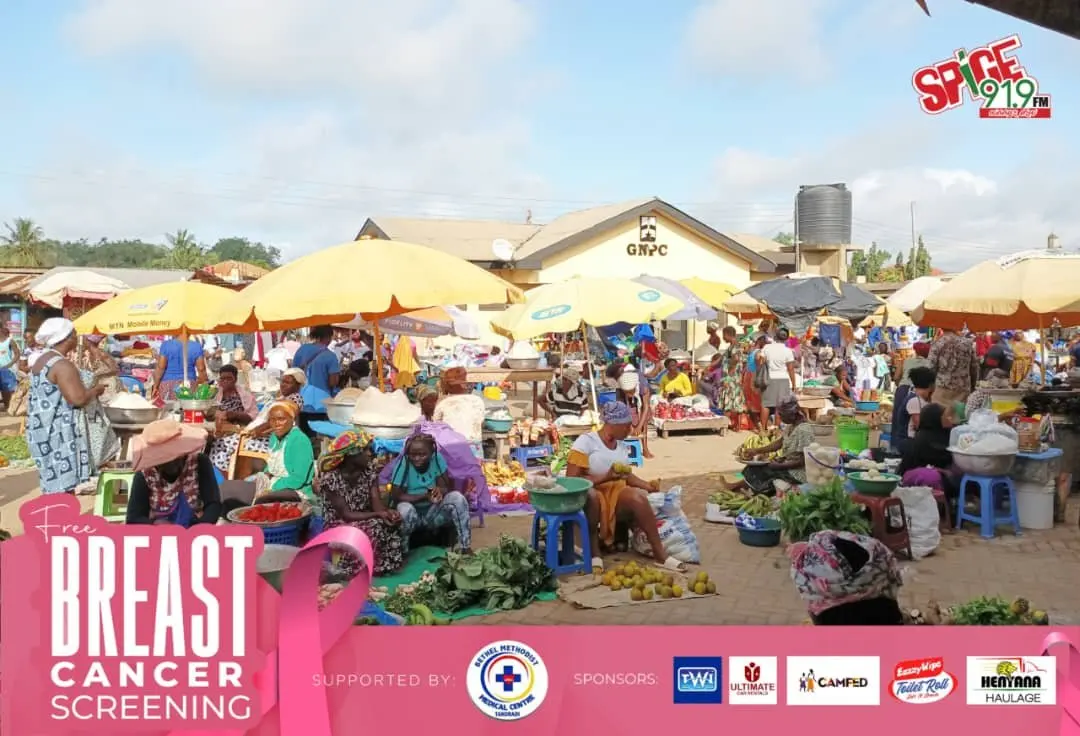 Ultimate Car Rentals Ghana Champions Successful Breast Cancer Screening Event at Assakae Market