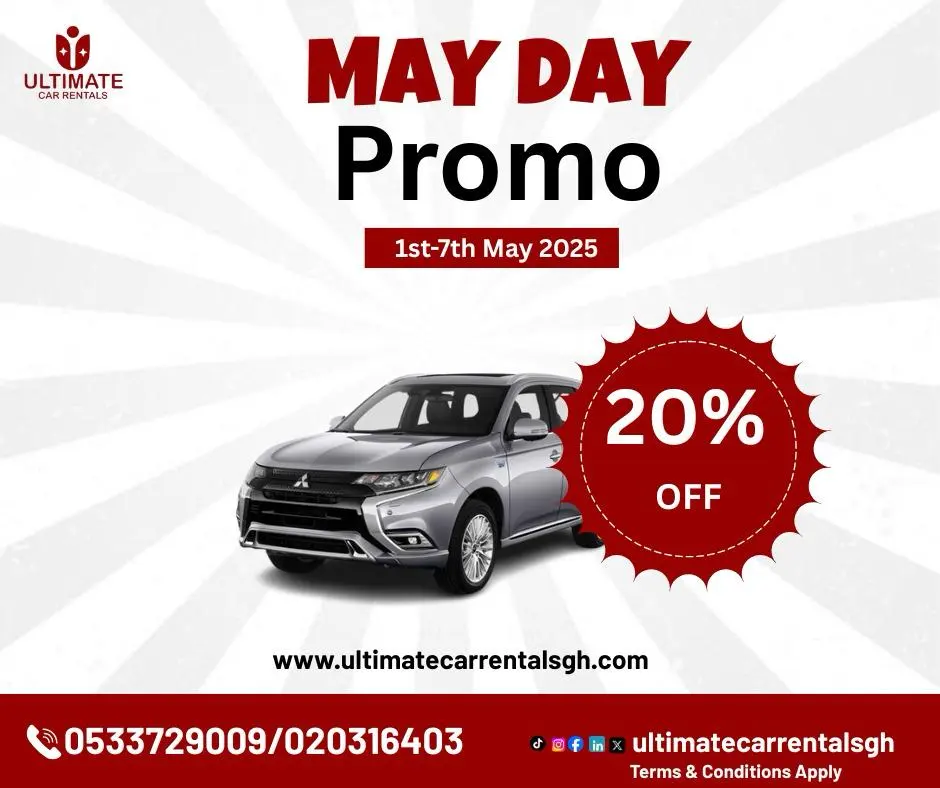 Ultimate Car Rentals Ghana Honors Workers with 20% Discount for Labour Day Week