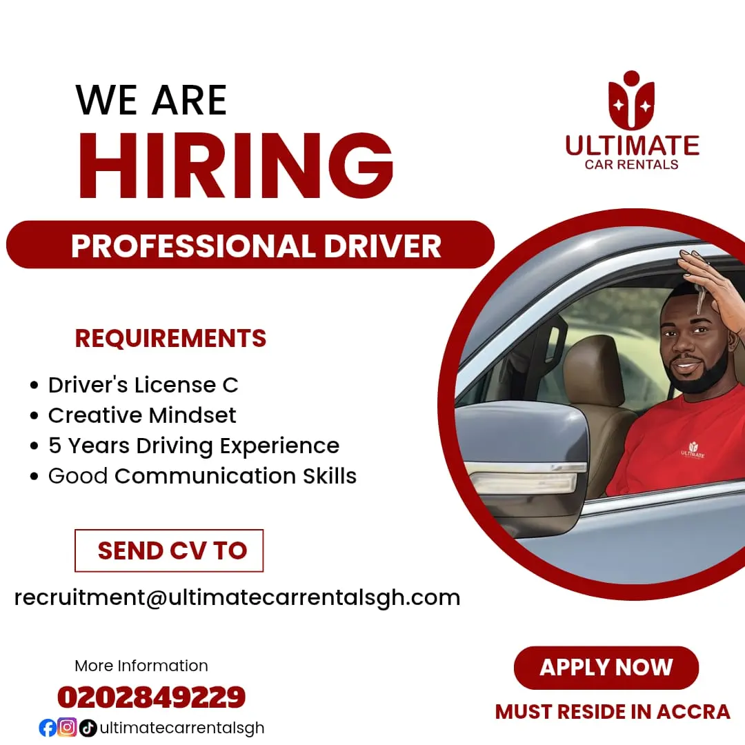 Ultimate Car Rentals Announces Vacancy for Professional Drivers