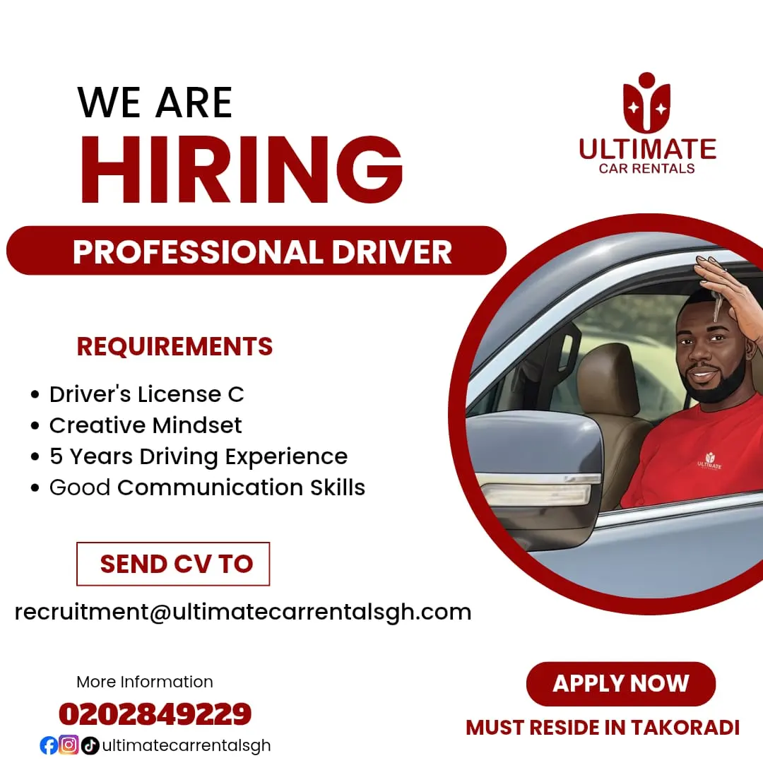 Ultimate Car Rentals Announces Vacancy for Professional Drivers