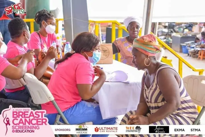 Free breast cancer screening and education event supported by Ultimate Car Rentals Ghana