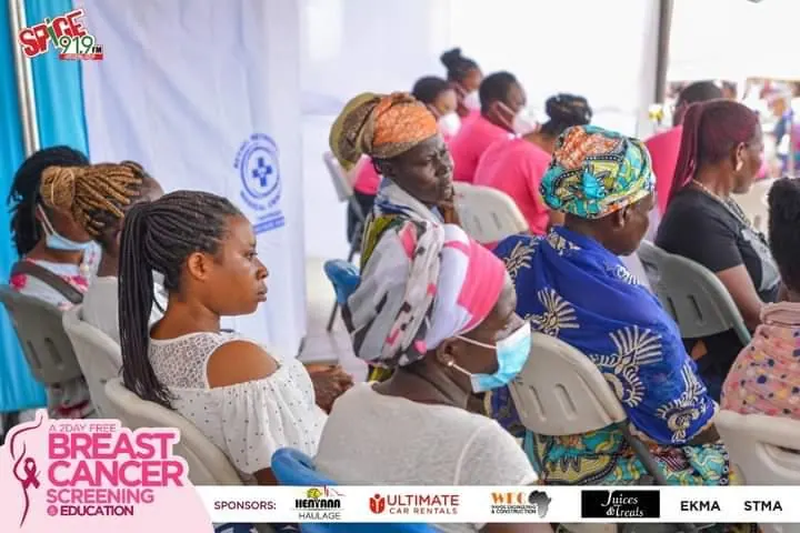 Free breast cancer screening and education event supported by Ultimate Car Rentals Ghana