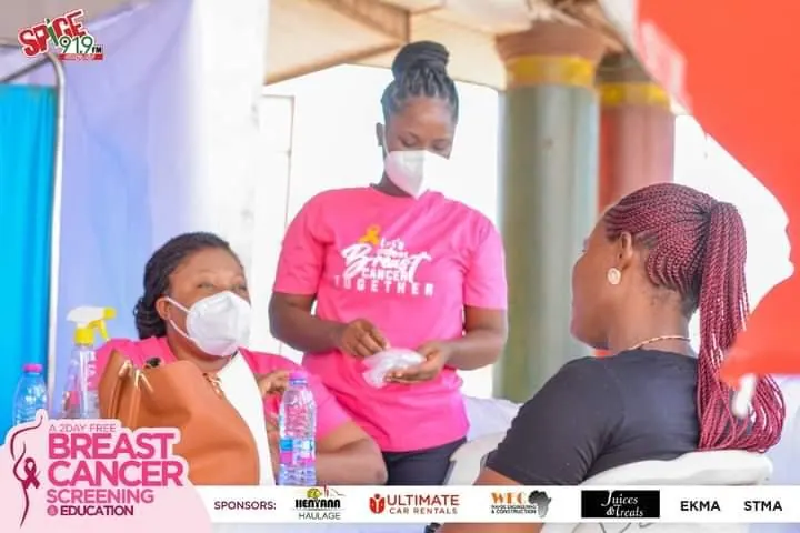 Free breast cancer screening and education event supported by Ultimate Car Rentals Ghana