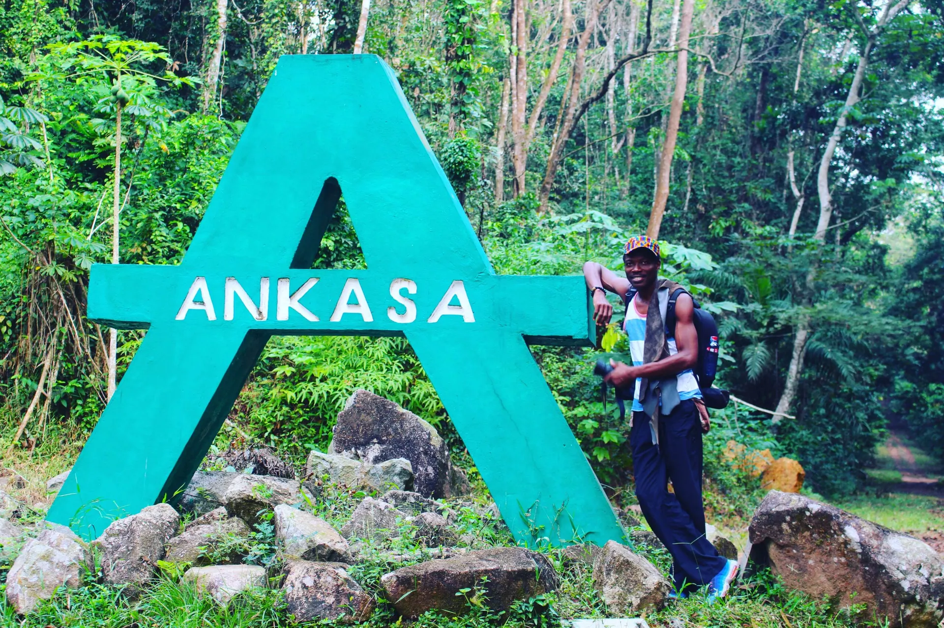 Ankasa Forest Reserve entrance sign