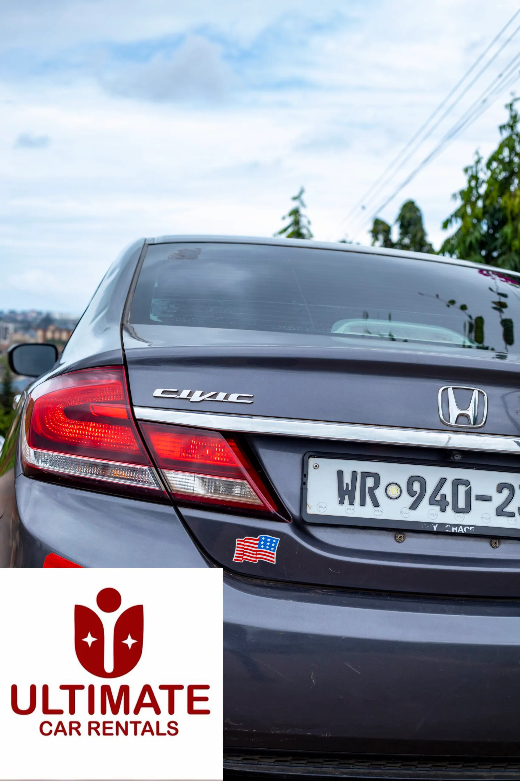 Honda Civic with doors open