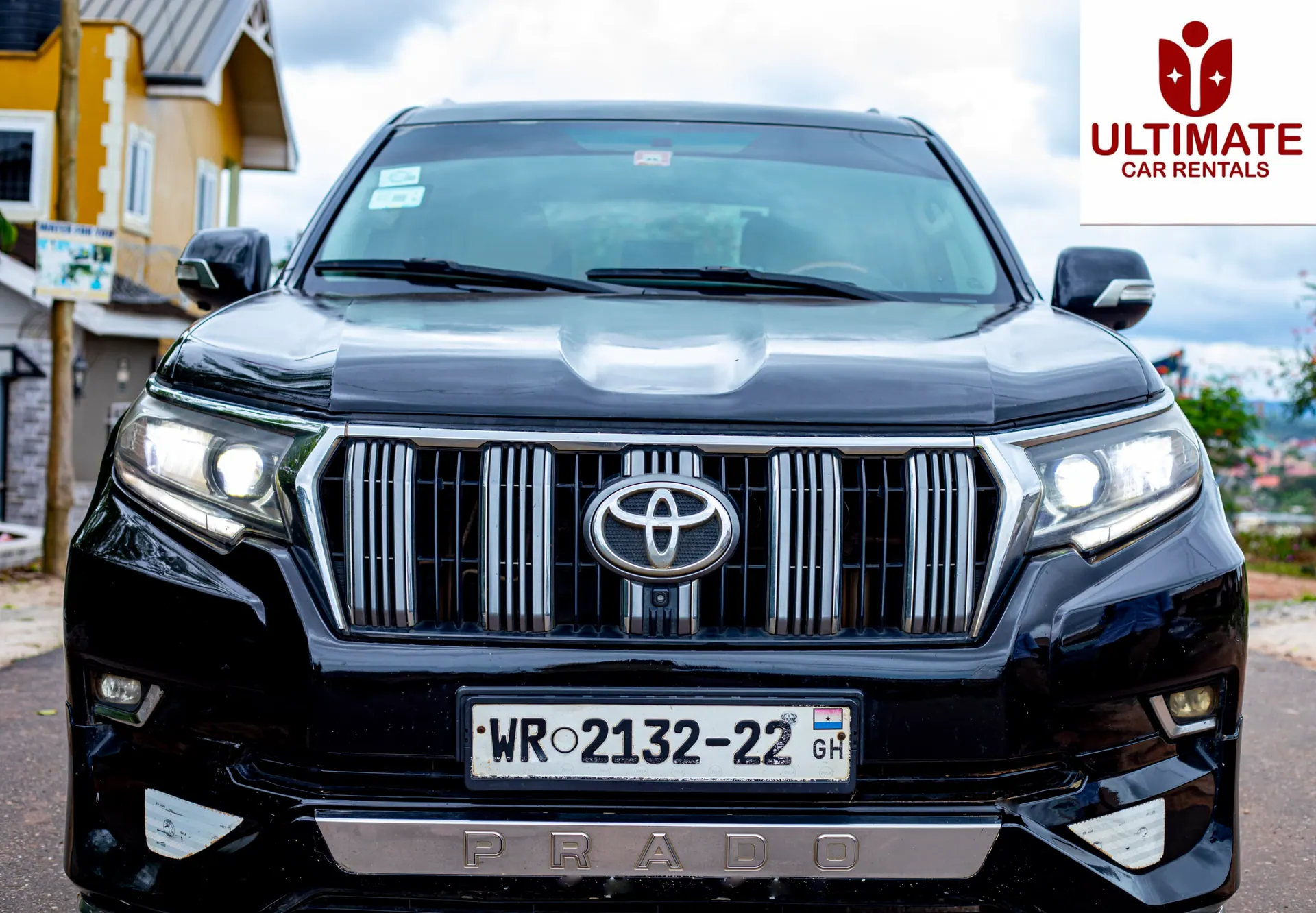 Toyota Landcruiser Prado with a professional Ultimate Car Rentals chauffeur